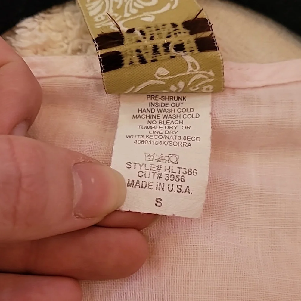 Vintage pink linen shirt - Picture 5 of 5